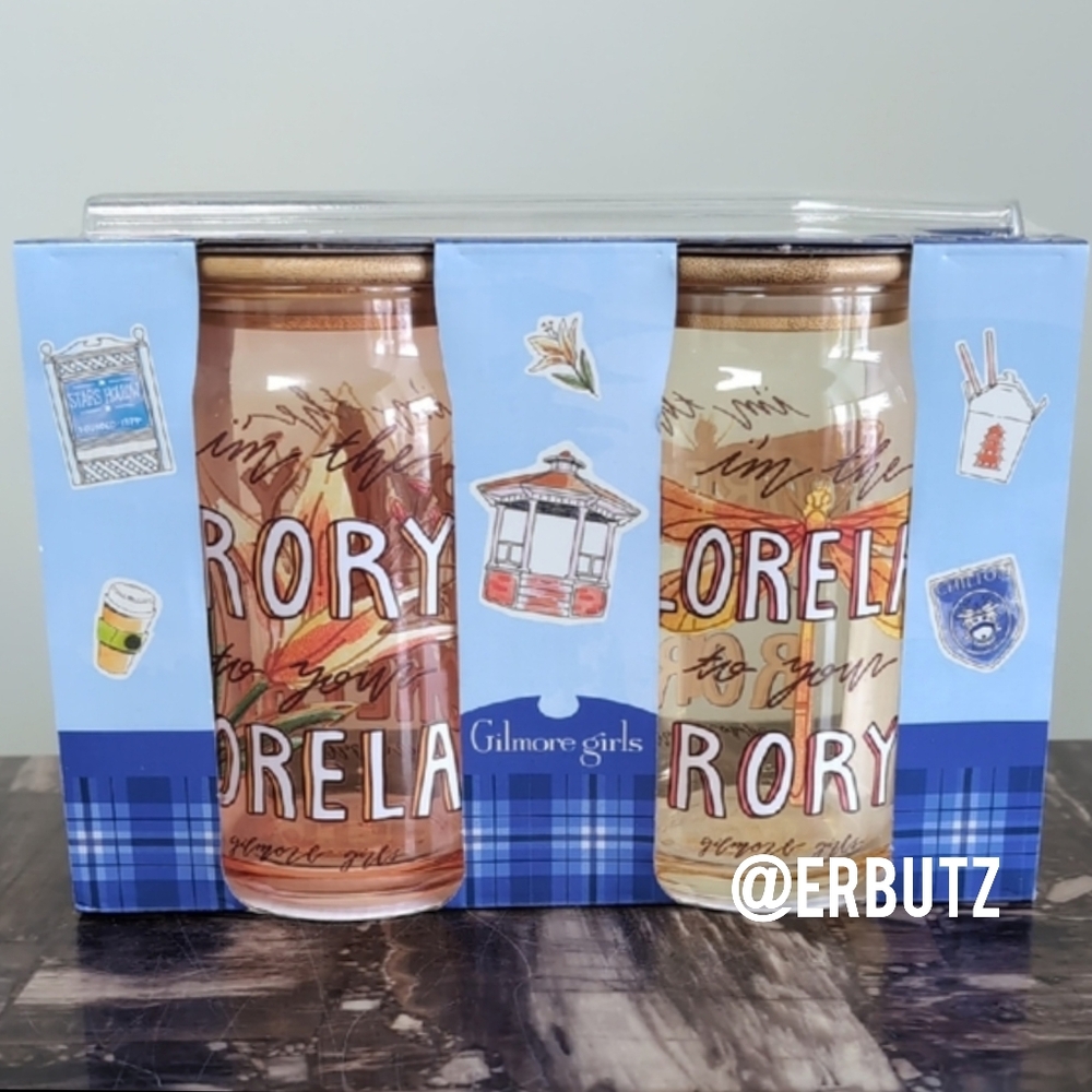 Gilmore Girls Glass Tumbler Set (RORY TO YOUR LORELEI / LORELAI TO YOUR RORY)